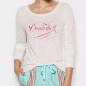 size XS Victorias Secret Bombshell White lounge‎ Shirt pullover top Womens